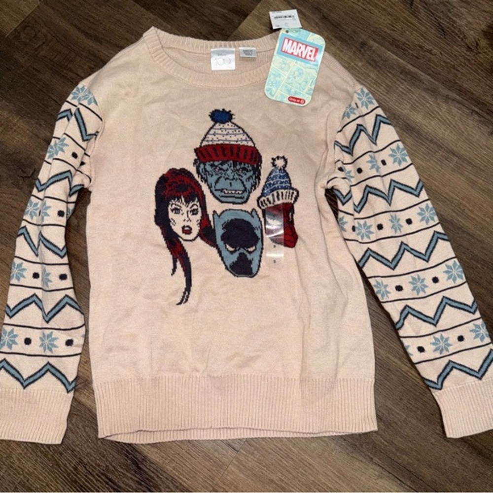 NWT Target Disney 100 Winter Marvel Heroes Sweater
